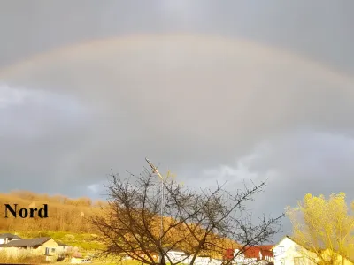 Vanzare-cumparare teren Budiu Mic Mures vedere cu curcubeu